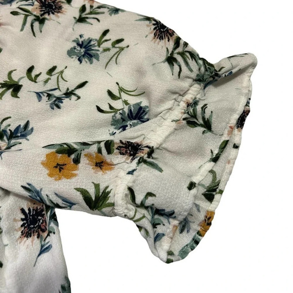 Lucky Brand Women's Floral Border Print Peplum Top Size Small - Picture 7 of 11